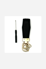 Load image into Gallery viewer, Luxury Faux Leather Keychain – Timeless Elegance in Every Detail