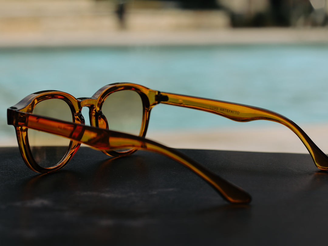 Brown Cloud Frame Sunglasses with Caramel Gradient Lenses – Luxe Artefatto
