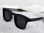 Load image into Gallery viewer, Black & Metal Frame Sunglasses with Polarized Black Lenses – Luxe Artefatto