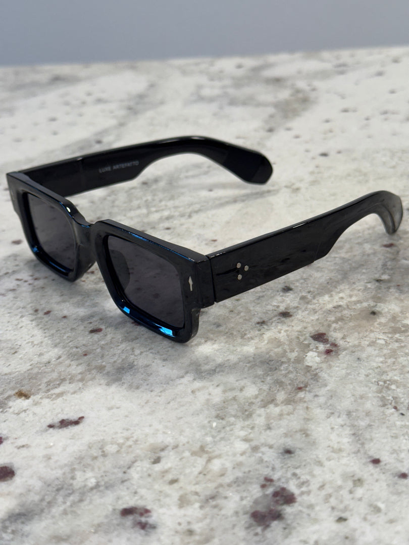 Deep Black Frame Sunglasses with Black Lenses – Bold & Timeless