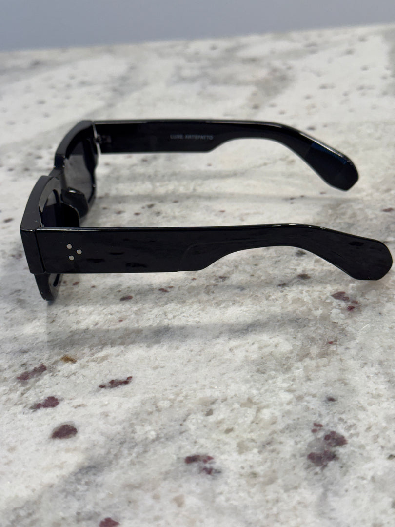 Deep Black Frame Sunglasses with Black Lenses – Bold & Timeless