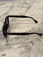 Load image into Gallery viewer, Black Frame Sunglasses with Metal Detail & Black Lenses – Luxe Artefatto