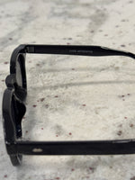 Load image into Gallery viewer, Black Frame Sunglasses with Metal Detail & Black Lenses – Luxe Artefatto
