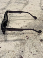 Load image into Gallery viewer, Square Black Frame Sunglasses with Green Lenses – Luxe Artefatto
