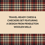 Load image into Gallery viewer, Pendleton Red Black Check Pattern Chess & Checkers