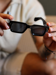 Deep Black Frame Sunglasses with Black Lenses – Bold & Timeless