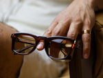 Load image into Gallery viewer, Deep Caramel &amp; Metal Frame Sunglasses with Polarized Brown Gradient Lenses – Luxe Artefatto
