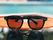 Black Frame Sunglasses with Metal Detail & Black Lenses – Luxe Artefatto