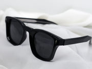Black & Metal Frame Sunglasses with Polarized Black Lenses – Luxe Artefatto