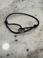 Load image into Gallery viewer, Lucky Beaded Adjustable Ring – Sleek Stainless Steel in Black
