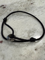 Load image into Gallery viewer, Lucky Beaded Adjustable Ring – Sleek Stainless Steel in Black
