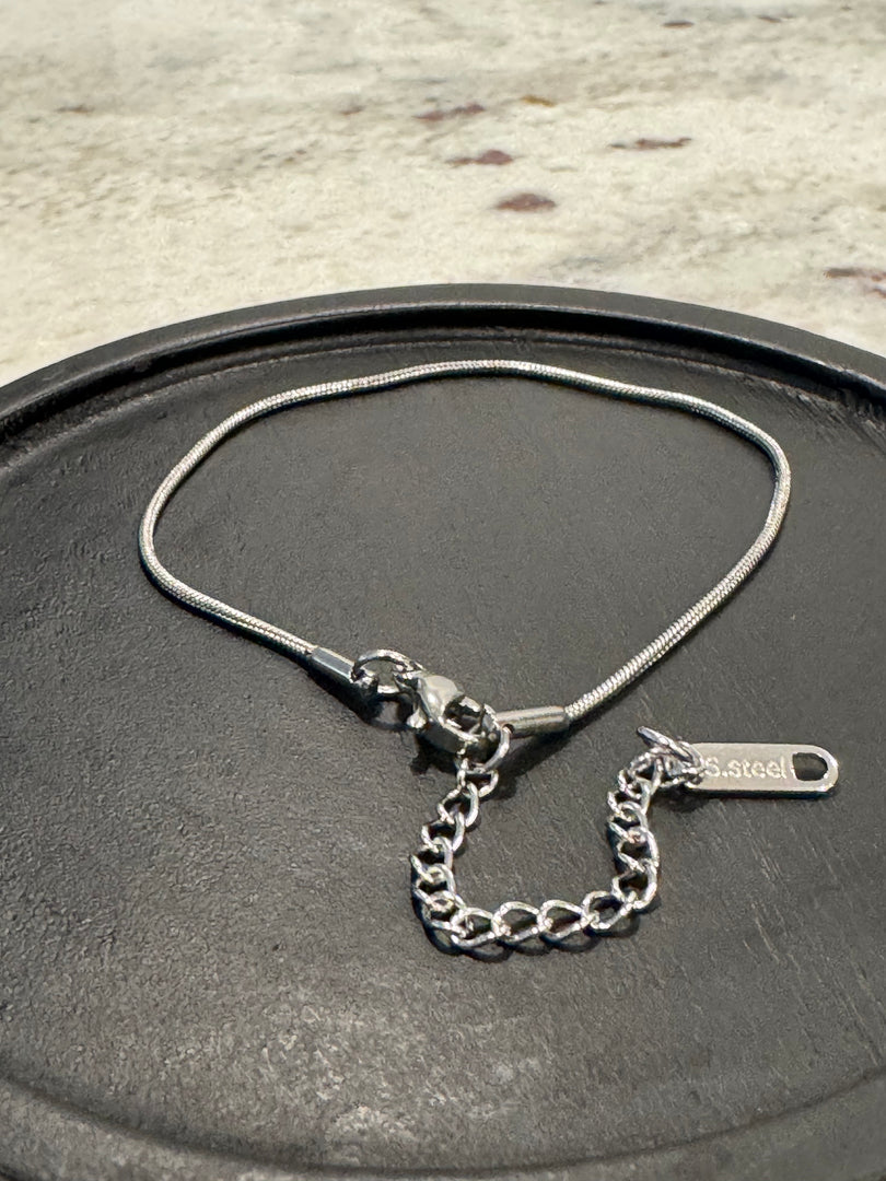 Stainless Steel Snake Bone Chain Bracelet – Sleek & Timeless