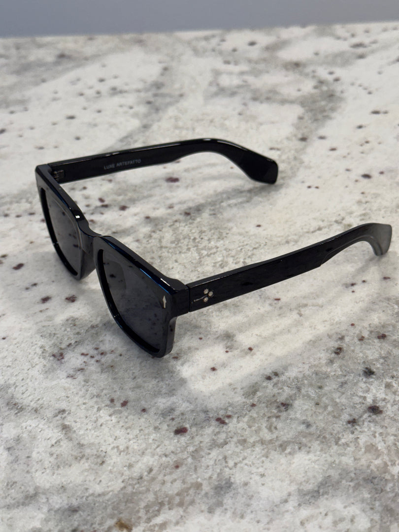 Black Frame Sunglasses with Black Lenses – Sleek & Timeless by Luxe Artefatto