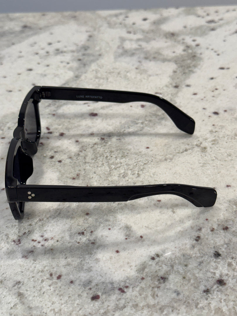 Black Frame Sunglasses with Black Lenses – Sleek & Timeless by Luxe Artefatto