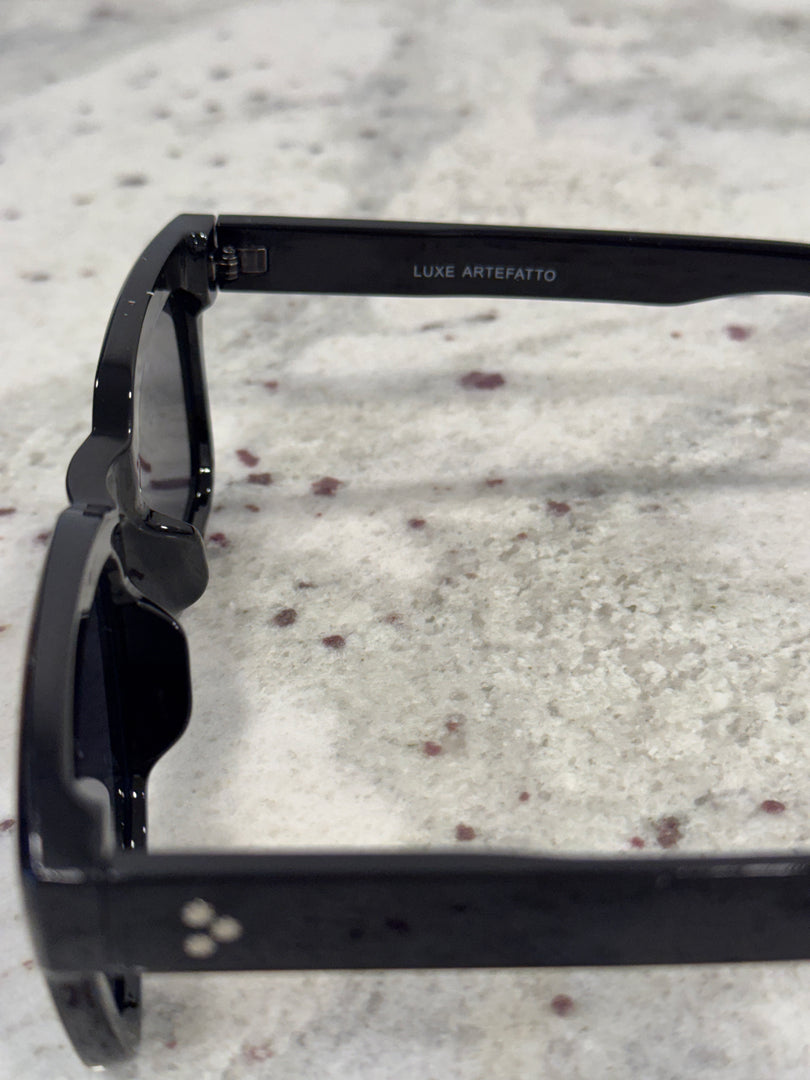 Black Frame Sunglasses with Black Lenses – Sleek & Timeless by Luxe Artefatto